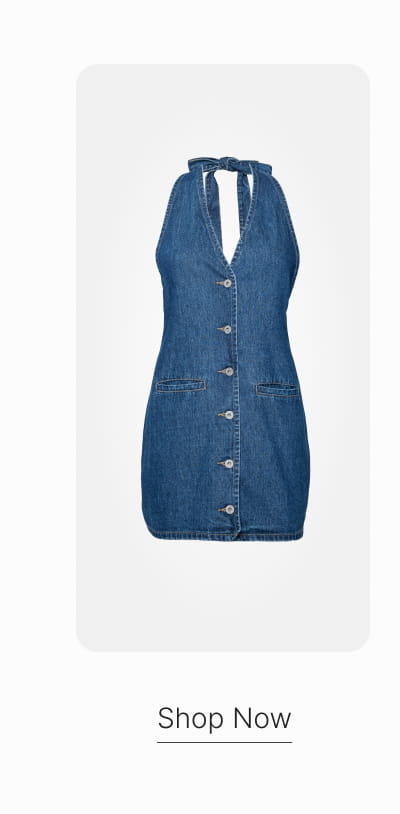 CORBIN DENIM MINI DRESS - SHOP NOW
