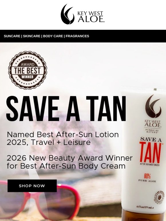 Guess What? We Won Best After-Sun Body Cream! 🎉