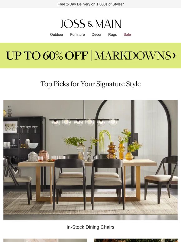 Ready-to-ship dining chairs inside
