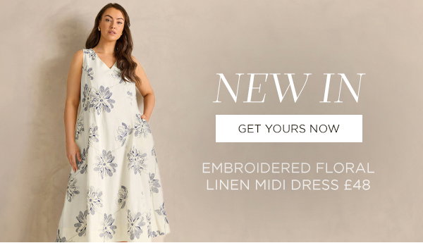 Embroidered floral midi dress
