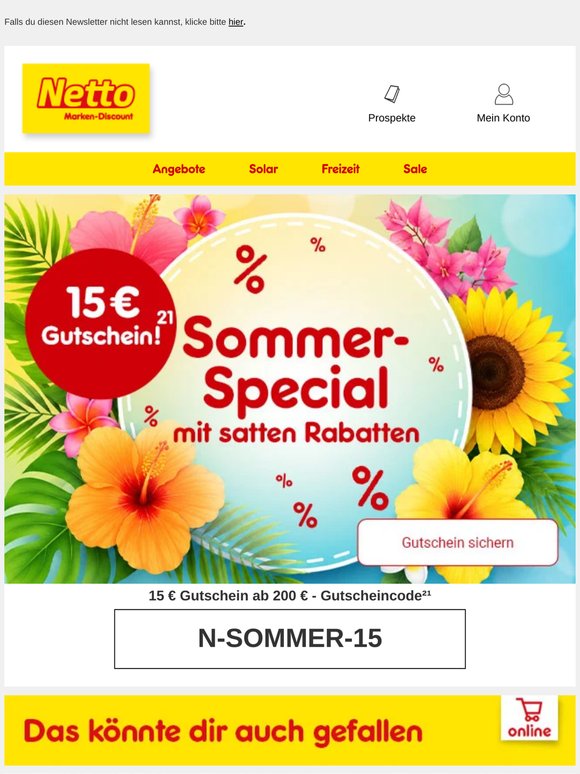 15 € Gutschein sichern!🌞