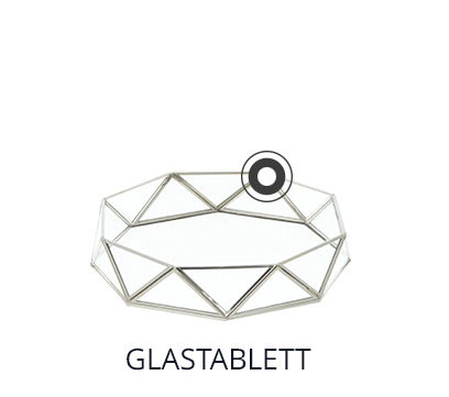 Freigestellte Grafik von einem Glastablett mit Siegelboden, mit der Beschriftung ‚GLASTABLETT‘.