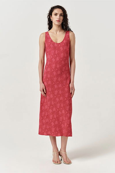 Paloma Floral Crepe Midi Slip Dress