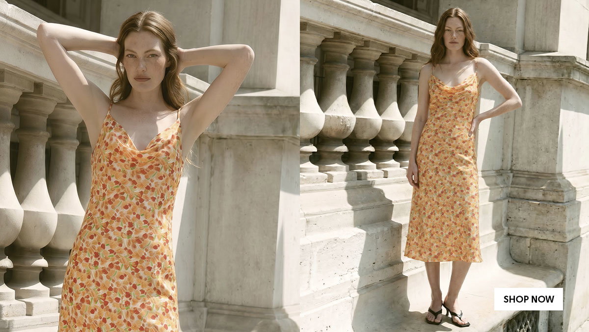 Stacy Cowl Neck Crepe Midi Dress