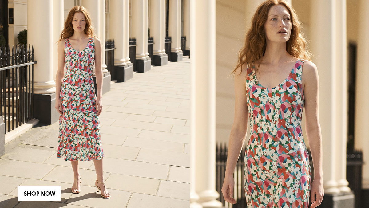 Paloma Floral Crepe Midi Slip Dress