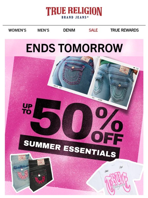 FYI — up to 50% off ends tmrw