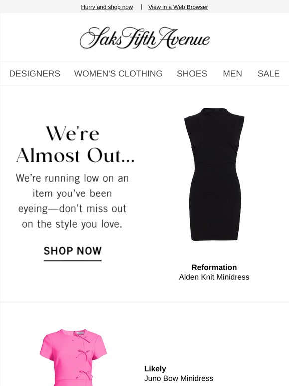 We're running low on your Reformation item & more