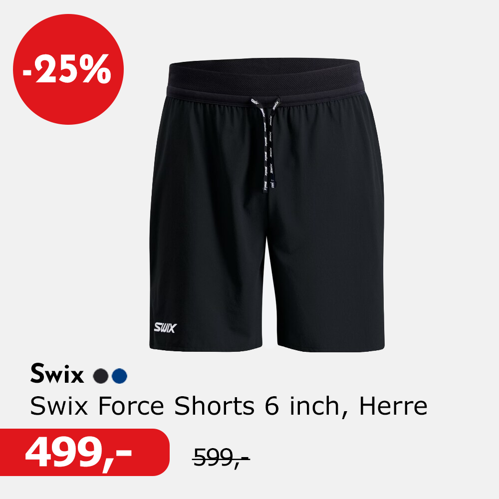 Swix Force Shorts 6 inch, Herre Løpeshortsen du faktisk vil bruke hver økt!