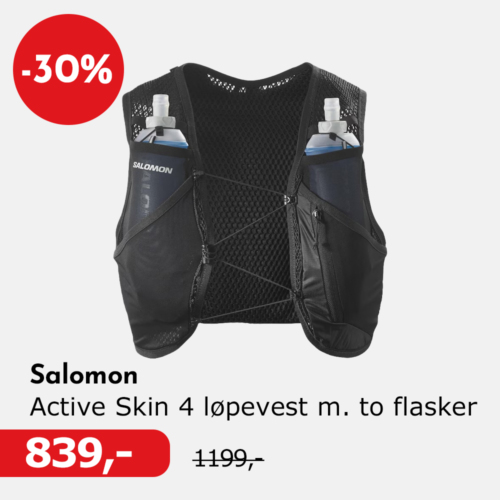 Salomon Active Skin 4 Set Løpevest med 2 flasker inkludert