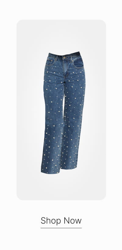 DENIM DAZZLE PEARL DENIM JEANS - SHOP NOW