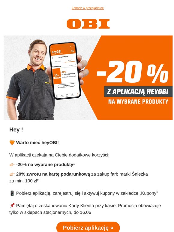 Nowe kupony w aplikacji heyOBI! 🎉