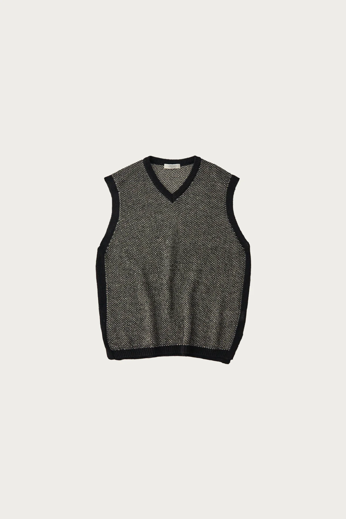 Image of Linen Cotton Hemp Knit Vest - Oatmeal