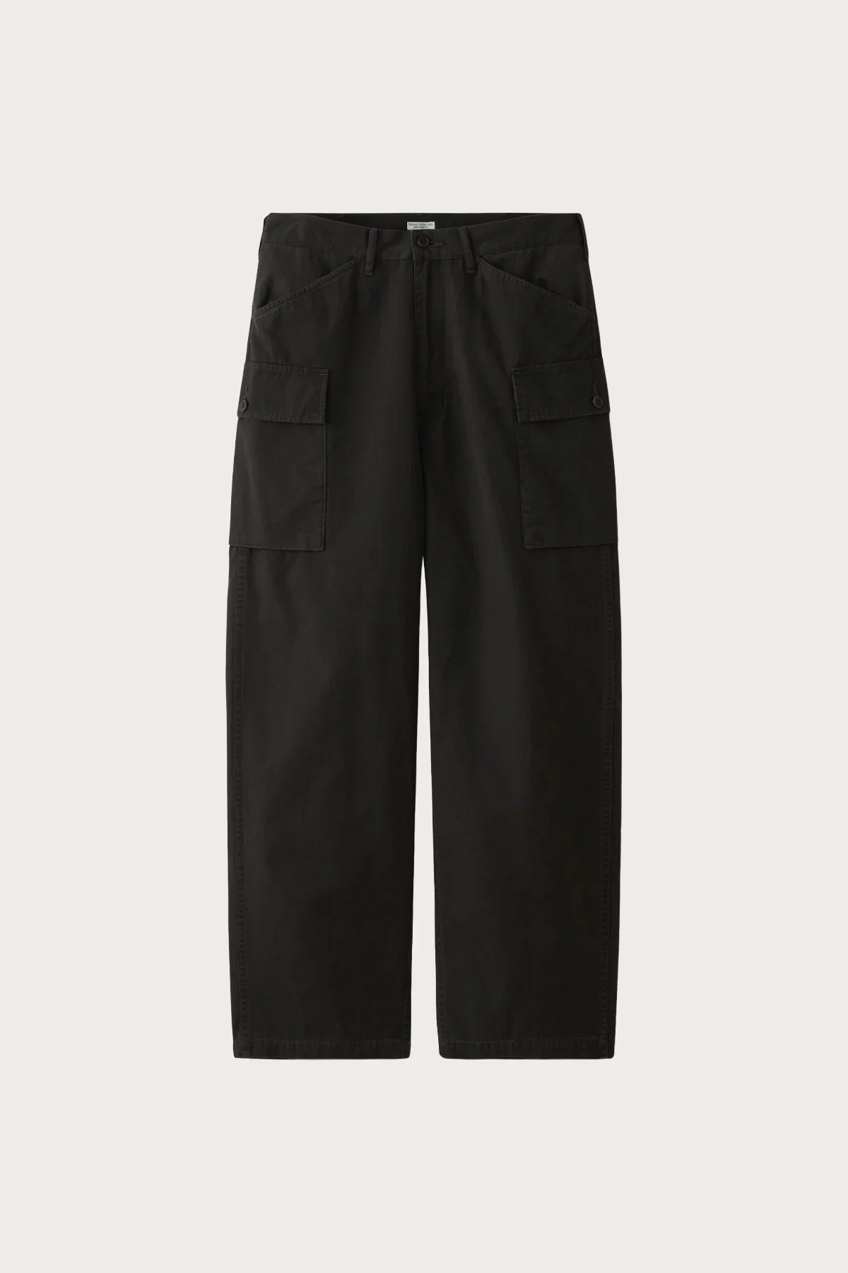 Image of Poplin Cloth Cargo Trousers - Faded Charcoal