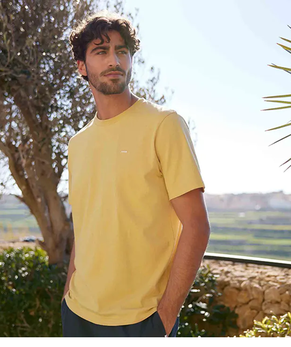 Howard Mens 100% Cotton Supersoft T-Shirt - Pale Amber