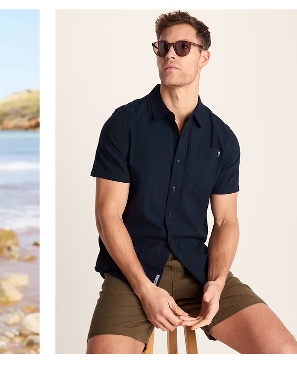 Preston Mens 100% Cotton Supersoft Short Sleeve Shirt - Indigo