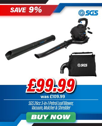 SGS 26cc 3-in-1 Petrol Leaf Blower Vacuum Mulcher & Shredder
