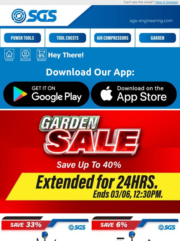 Back By Popular Demand - Garden Sale Extended 24H Only At SGS