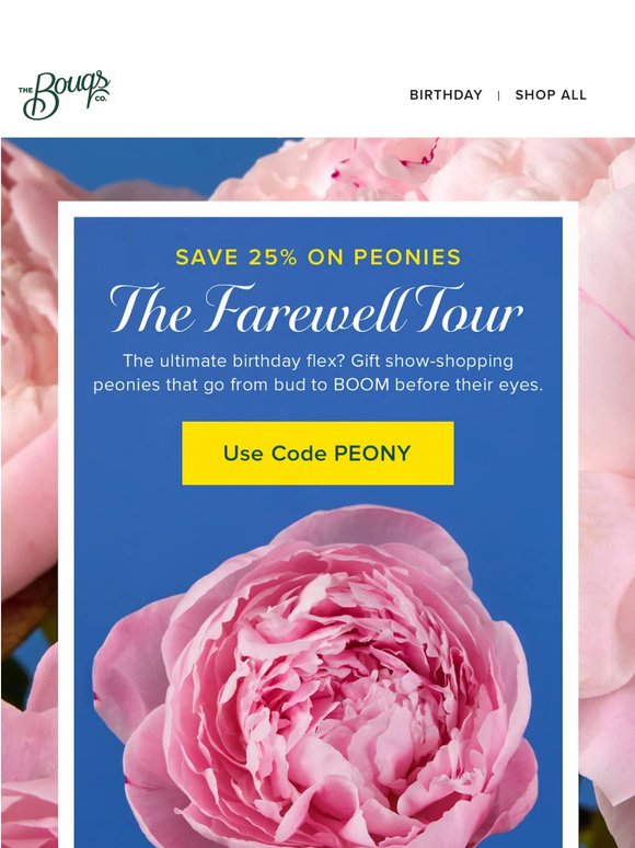 25% off Peonies for your Geminis ♊