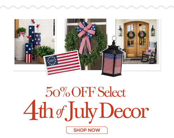 50% Off Select 4th of July Decor