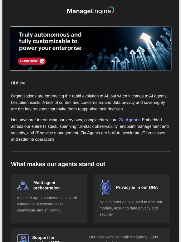 Zia Agents have arrived to work their magic in your ITOps!