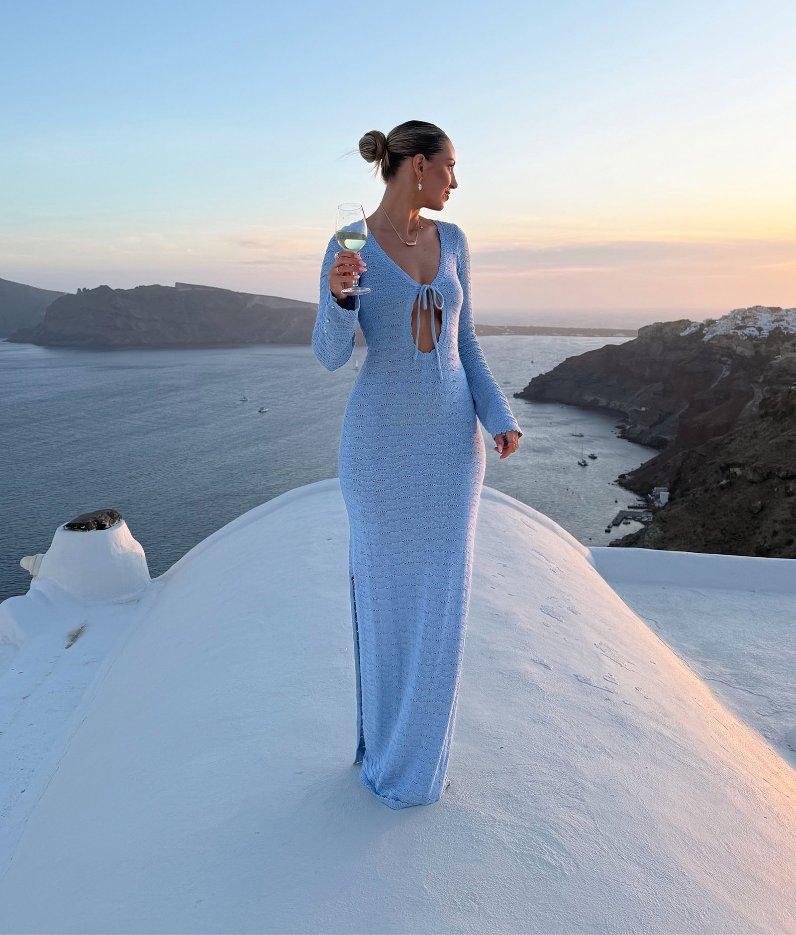 CROCHET KNIT TWO WAY MAXI DRESS