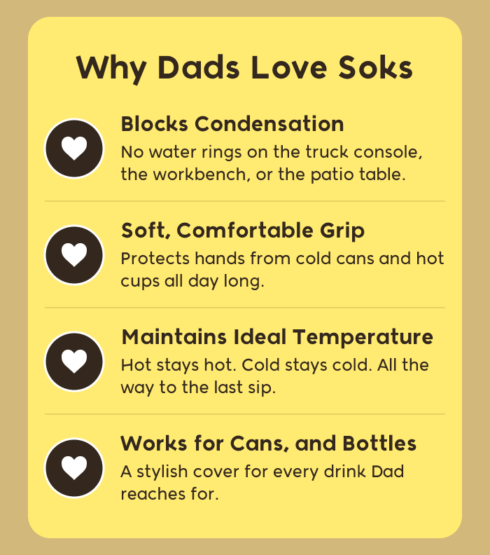 Why Dads Love Soks features