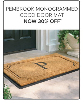 Pembrook Monogrammed Coco Door Mat Now 30% Off