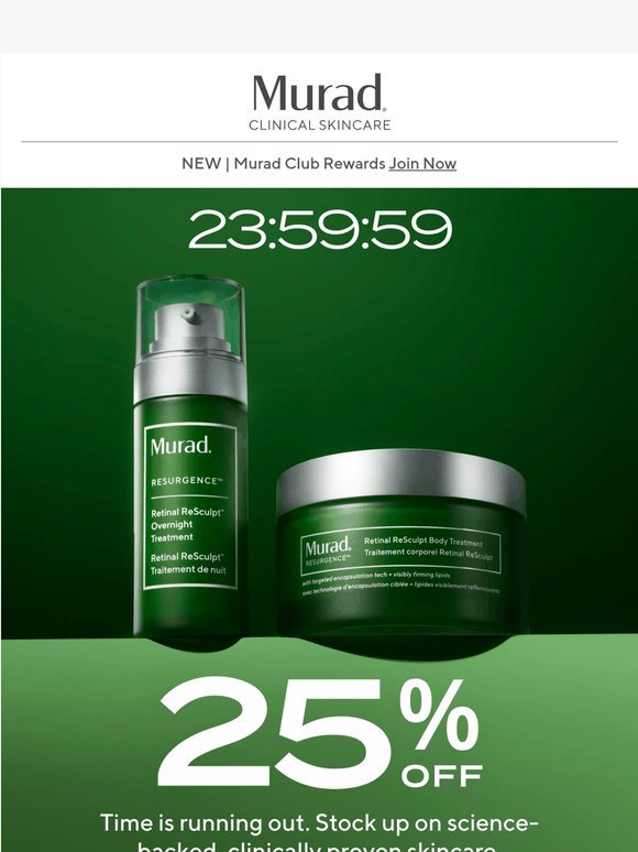 24 Hours Left - Enjoy 25% Off