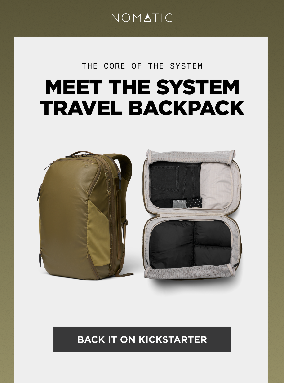THE CORE OF THE SYSTEM   MEET THE SYSTEM TRAVEL BACKPACK   [BACK IT ON KICKSTARTER]
