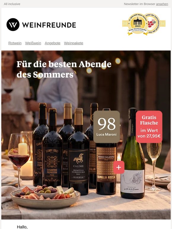Sommerfest geplant? Champagner geht auf uns