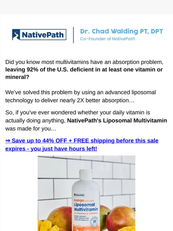 Most multivitamins don't actually absorb — this one does