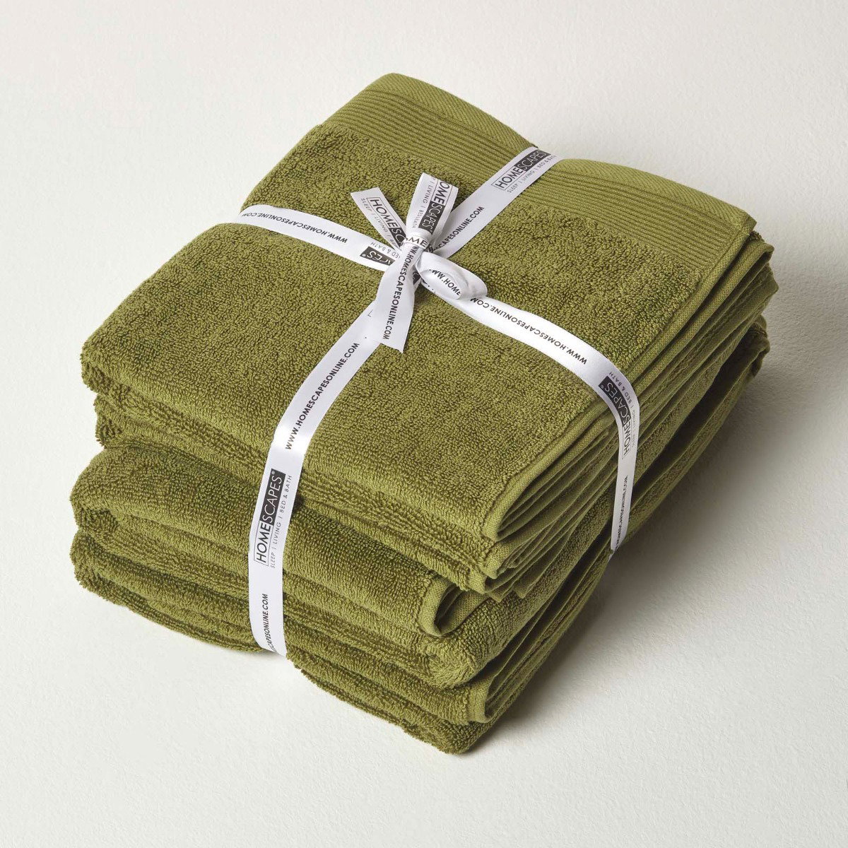 Image of Moss Green 100% Combed Egyptian Cotton Towel Bale Set 700 GSM