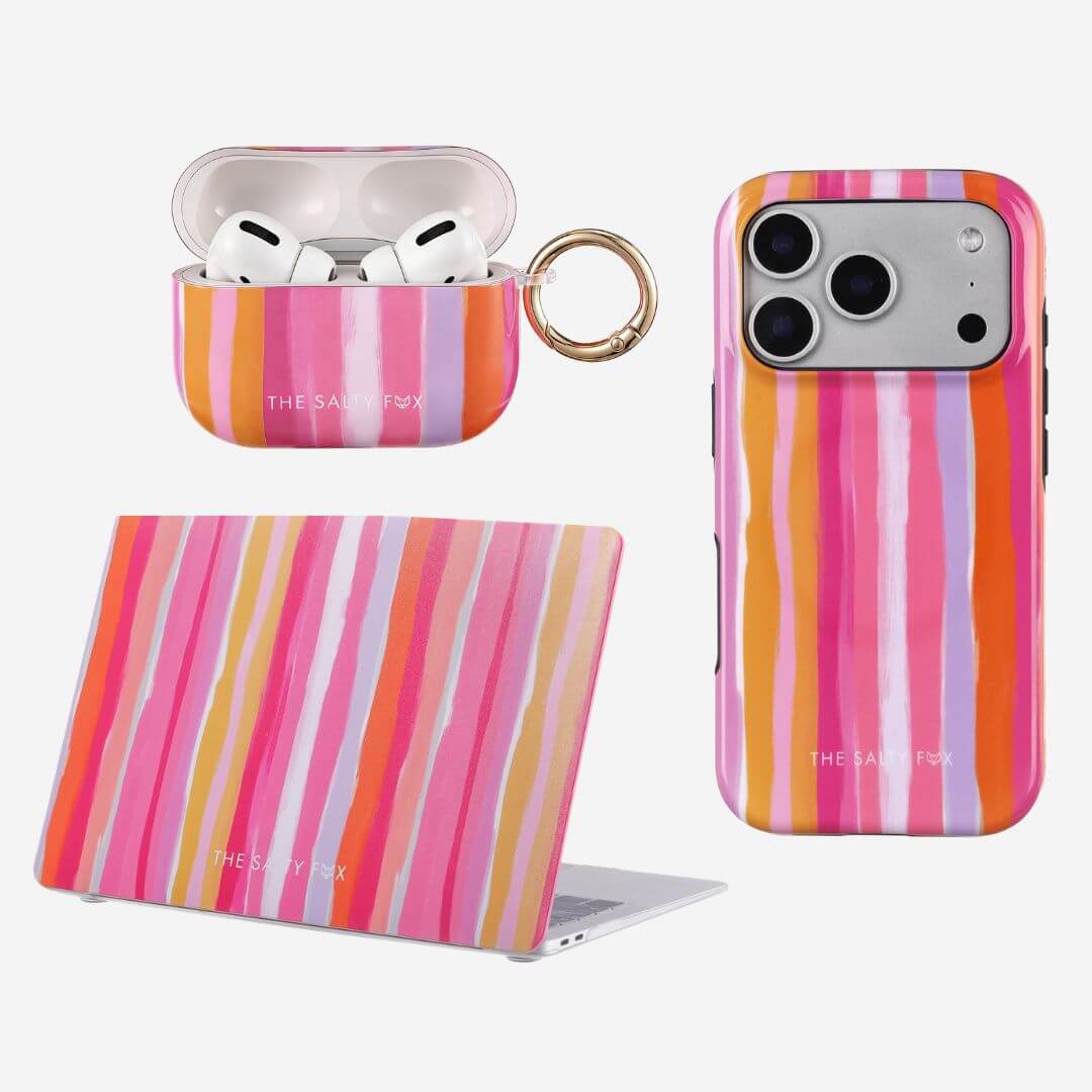 Image of Gelato Stripe Cases Bundle - Phone, Macbook & Airpods