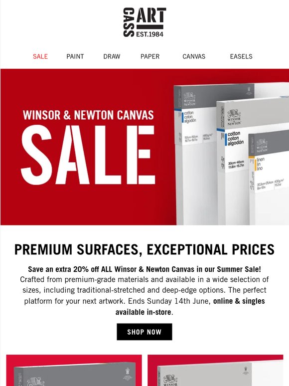 Winsor & Newton Canvas Sale!
