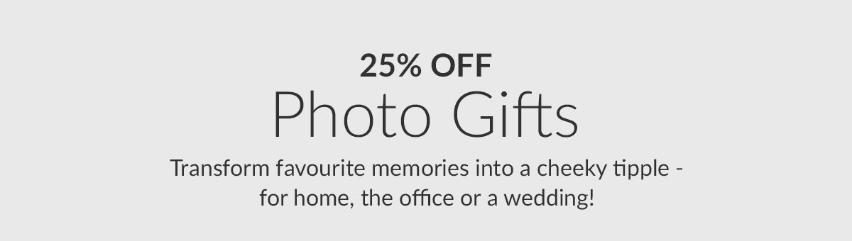 25% OFF Photo Gifts