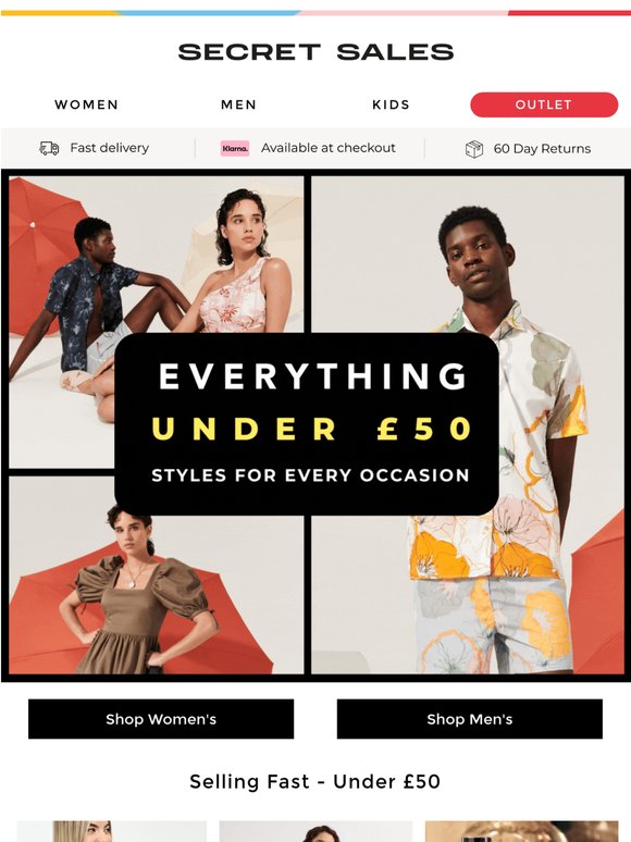 Everything Under £50 - Find Your Favourites Today