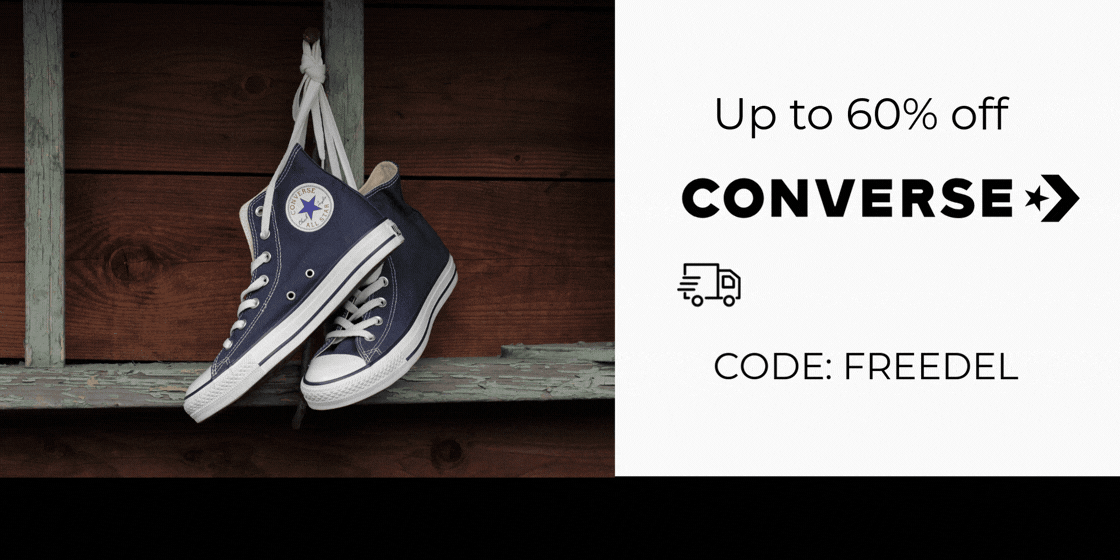UP TO 60% OFF CONVERSE FREE DELIVERY CODE:FREEDEL BACK IN STOCK