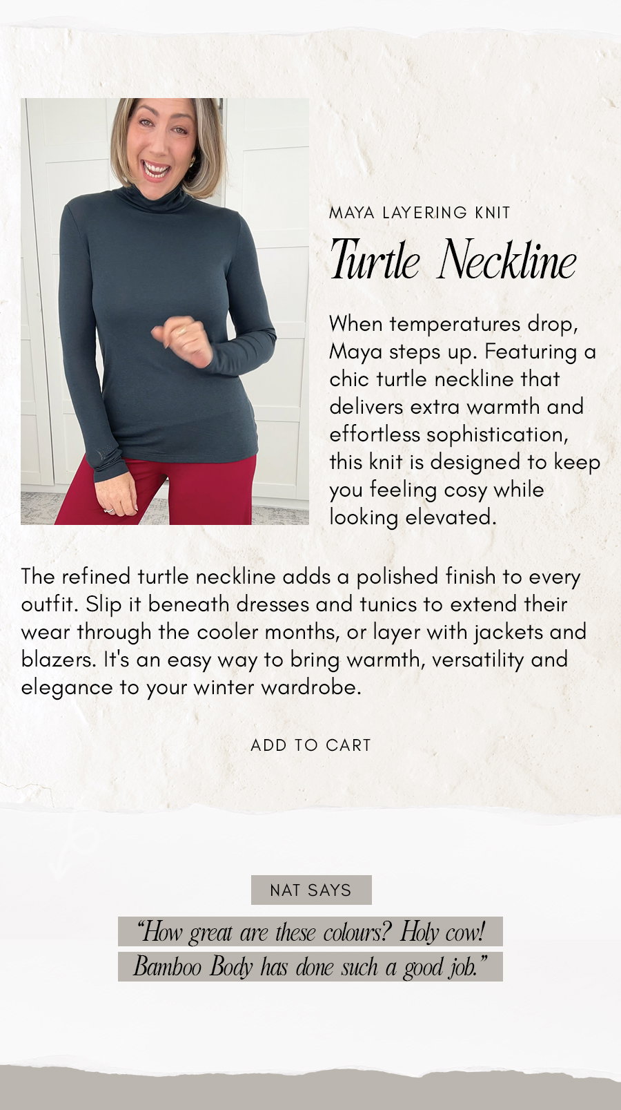 Turtle Neckline - Shop Maya Layering Knit