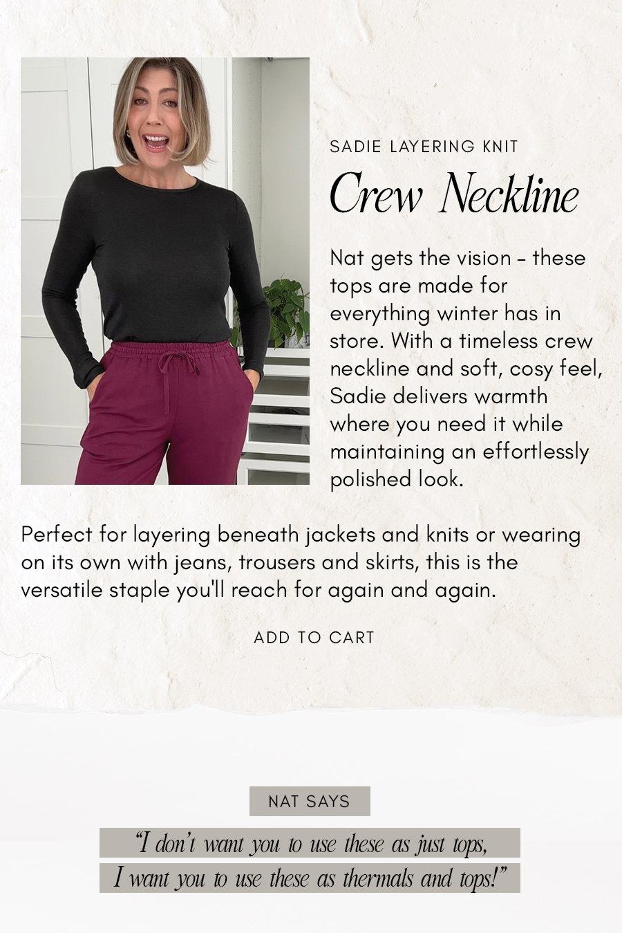 Crew Neckline - Shop Sadie Layering Knit