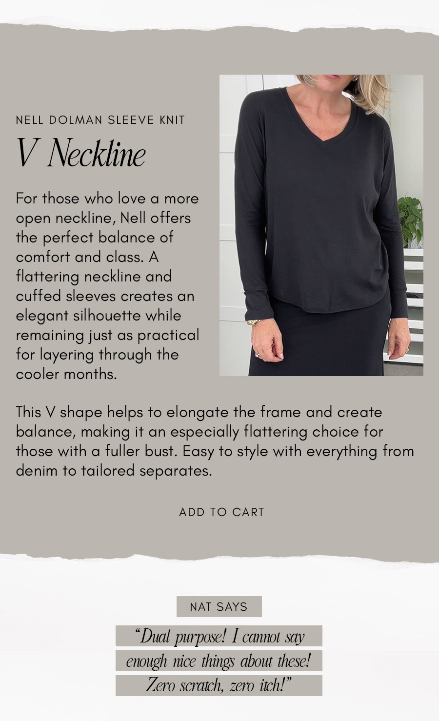 V Neckline - Shop Nell Dolman Sleeve Knit