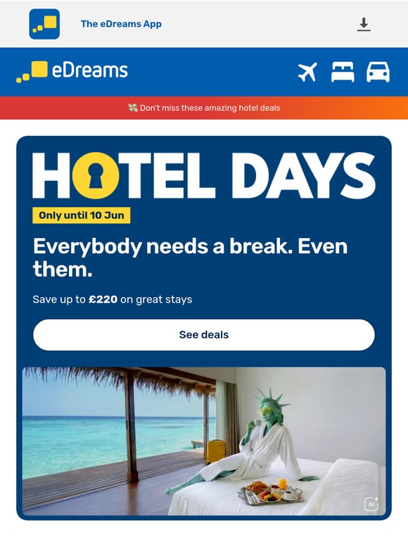 Hotel Days: Save up to £220 🎉