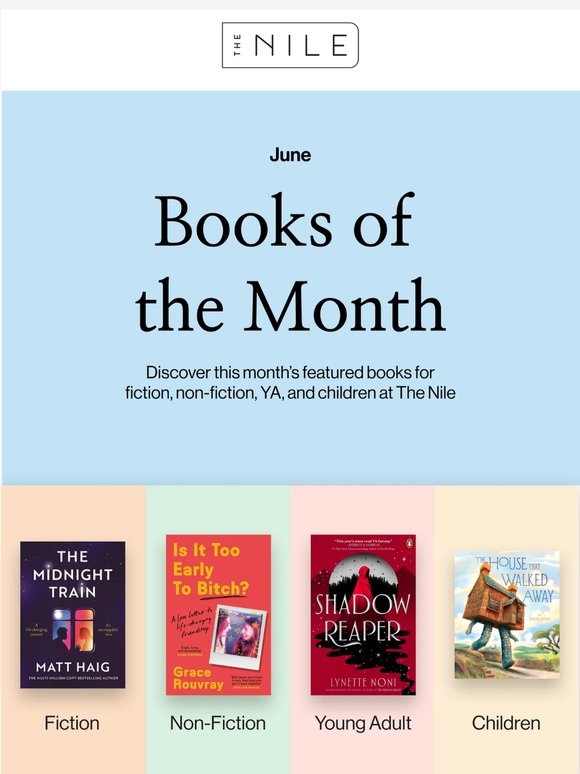 The Nile’s June Books of the Month