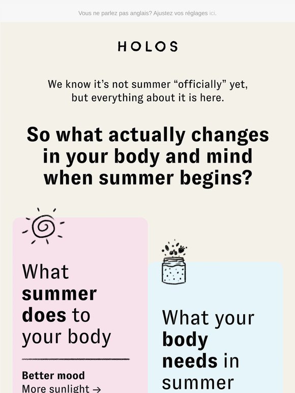 What does summer do to the human body? ☀️