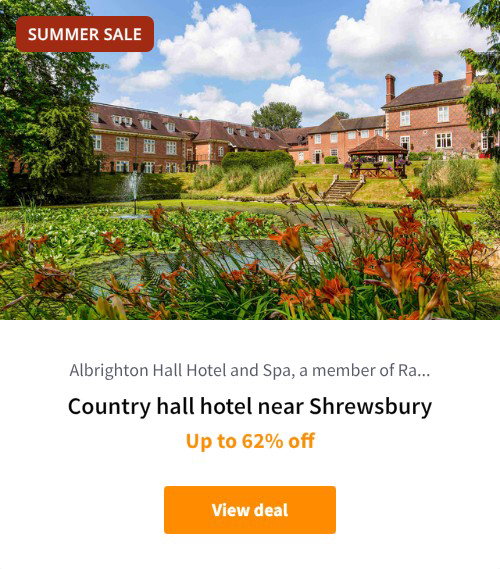 Country hall hotel near Shrewsbury