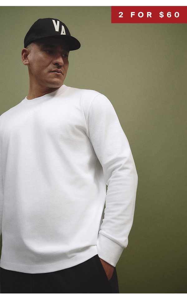White Long Sleeve Heavy Top