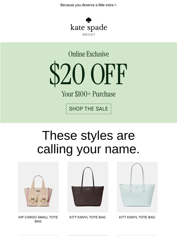 Just for you – take $20 off
