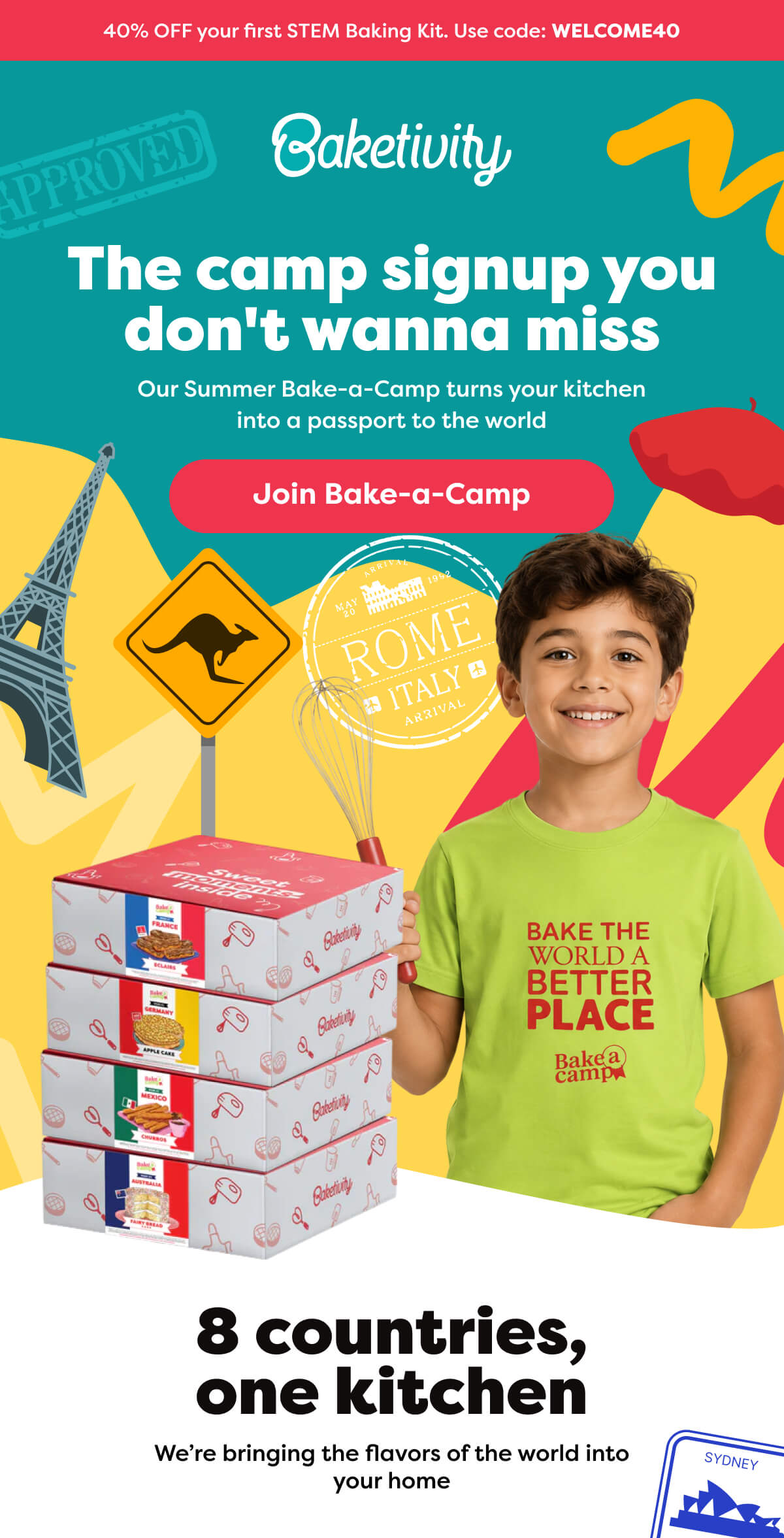 Our Summer Bake-a-Camp turns your kitchen into a passport to the world