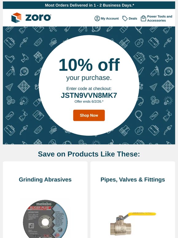 Good news: Your 10% off coupon hasn't expired (yet).