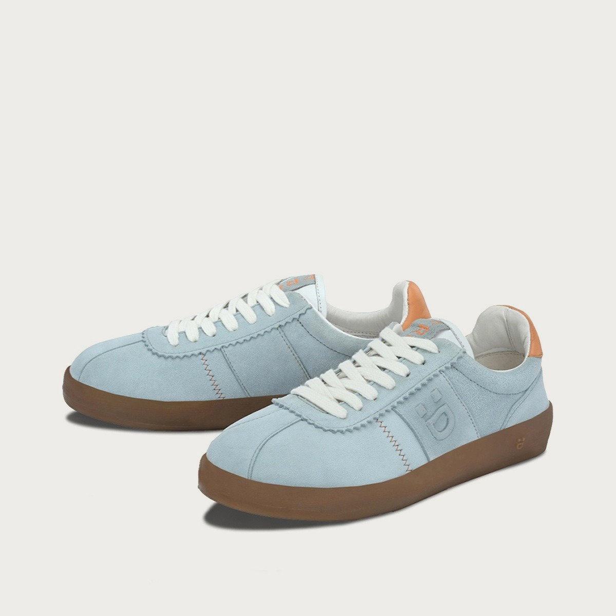 ARIELLE Blau Sneaker Turnschuh Low aus Ziegenleder in Blau