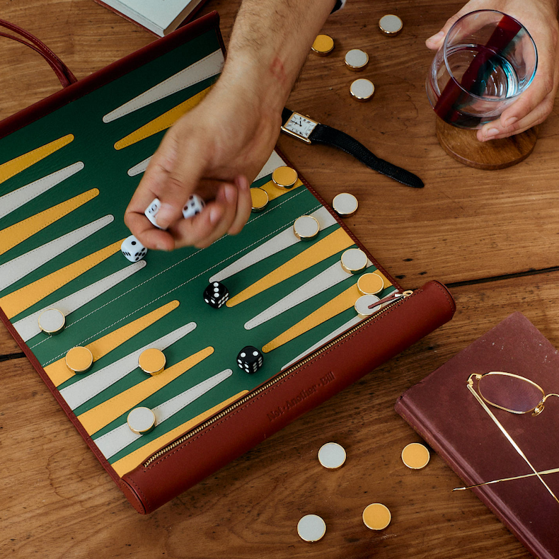 Leather Backgammon Roll